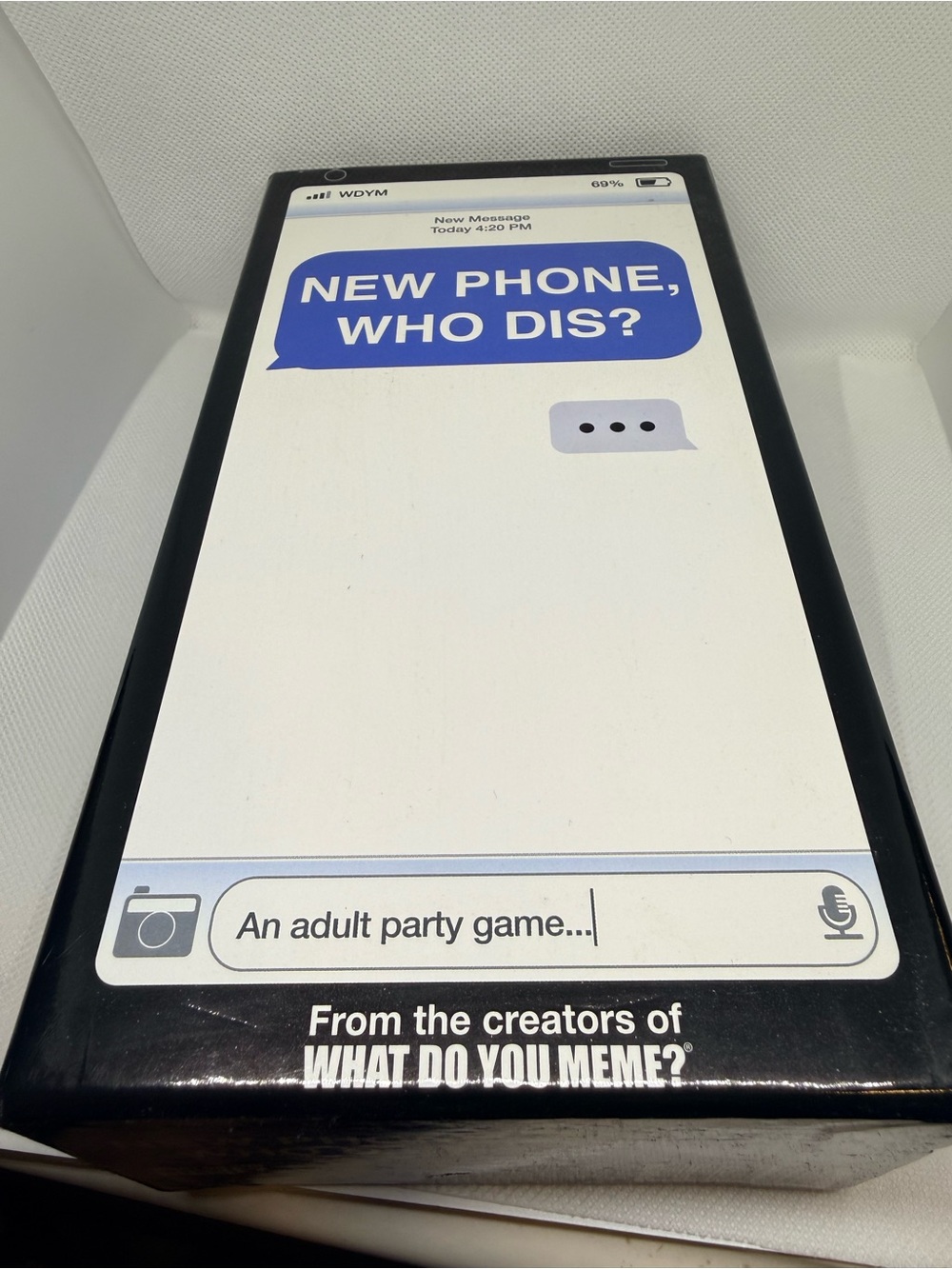 New Phone, Who Dis? Party Game - Black